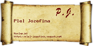 Plel Jozefina névjegykártya